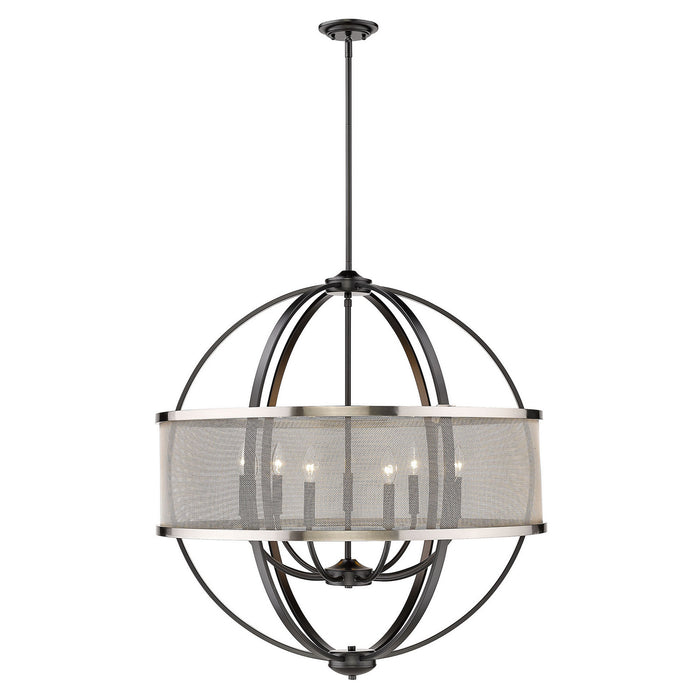 Nine Light Chandelier from the Colson collection in Matte Black finish
