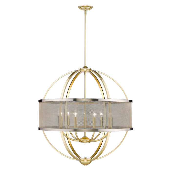 Nine Light Chandelier from the Colson collection in Olympic Gold finish