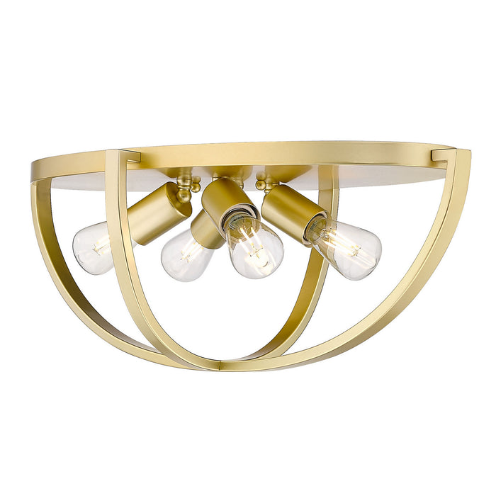 Four Light Flush Mount from the Colson collection in Olympic Gold finish