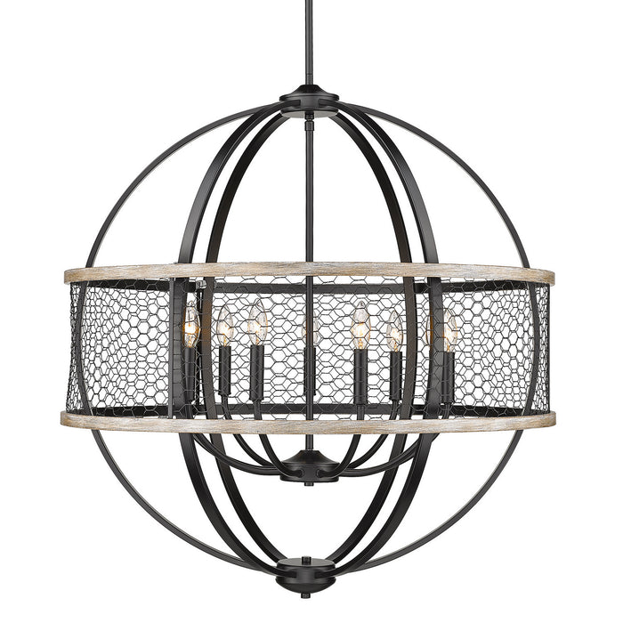 Nine Light Chandelier from the Roost collection in Matte Black finish