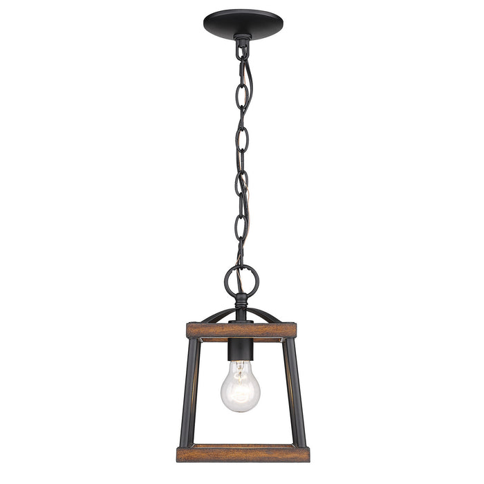 One Light Mini Pendant from the Teagan collection in Natural Black finish