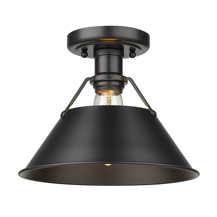 One Light Flush Mount from the Orwell collection in Matte Black finish