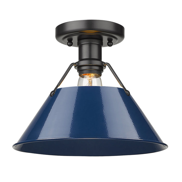 One Light Flush Mount from the Orwell collection in Matte Black finish