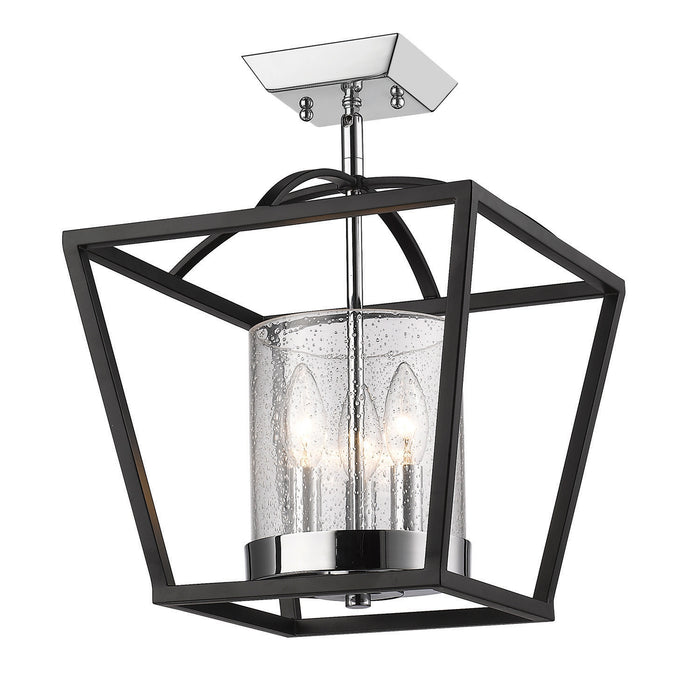 Three Light Mini Chandelier from the Mercer collection in Matte Black finish