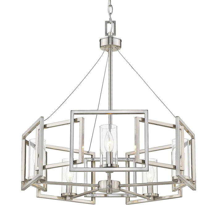 Five Light Chandelier from the Marco collection in Pewter finish