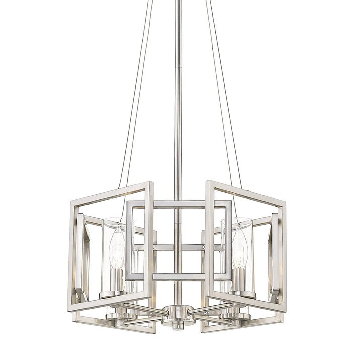 Four Light Semi-Flush Mount from the Marco collection in Pewter finish