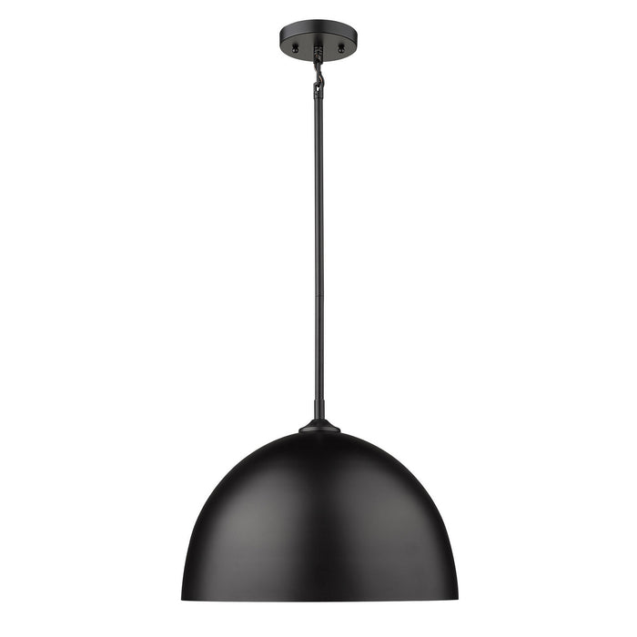 One Light Pendant from the Zoey collection in Matte Black finish