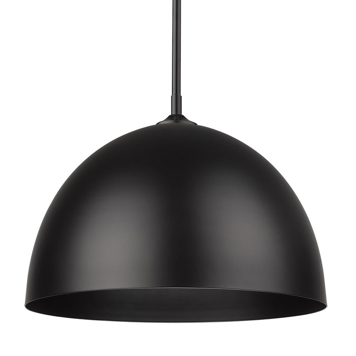 One Light Pendant from the Zoey collection in Matte Black finish