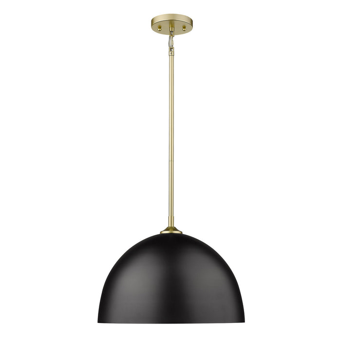 One Light Pendant from the Zoey collection in Olympic Gold finish