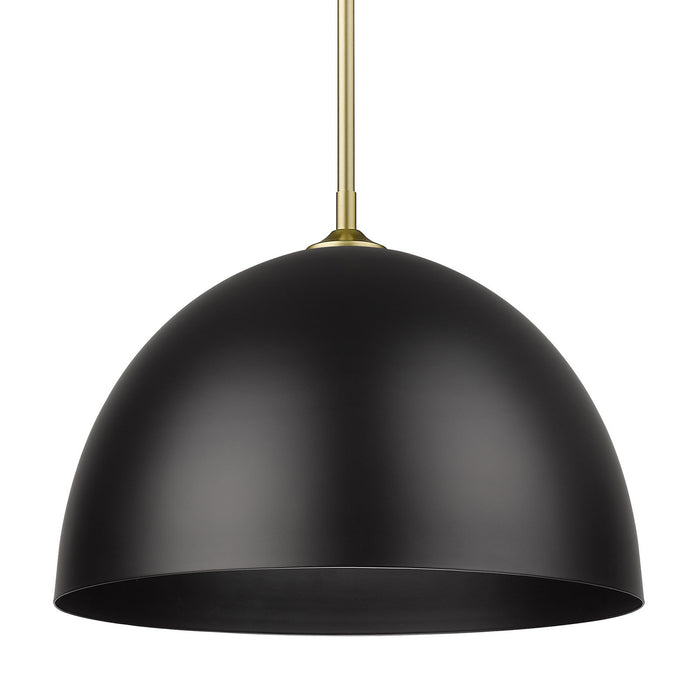 One Light Pendant from the Zoey collection in Olympic Gold finish