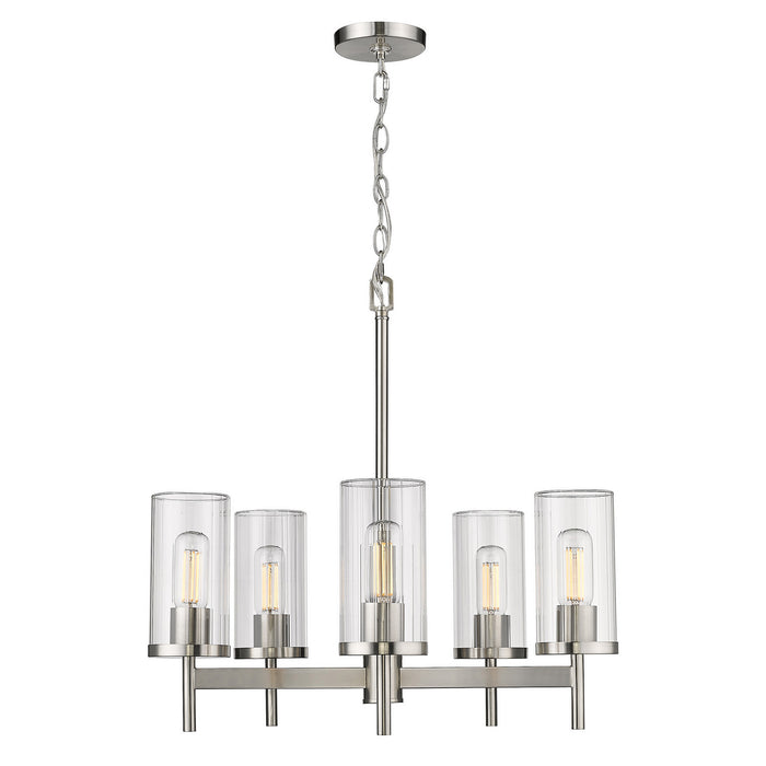 Five Light Chandelier from the Winslett collection in Pewter finish