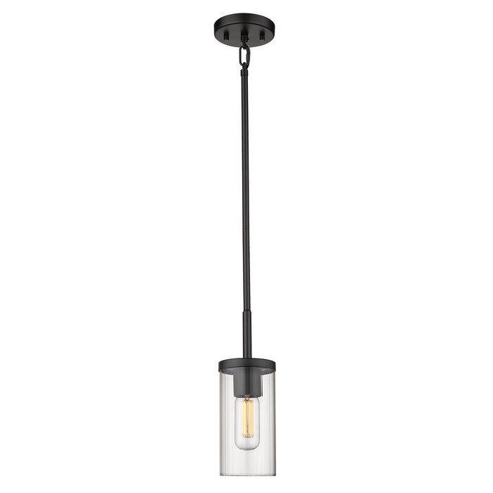 One Light Mini Pendant from the Winslett collection in Matte Black finish