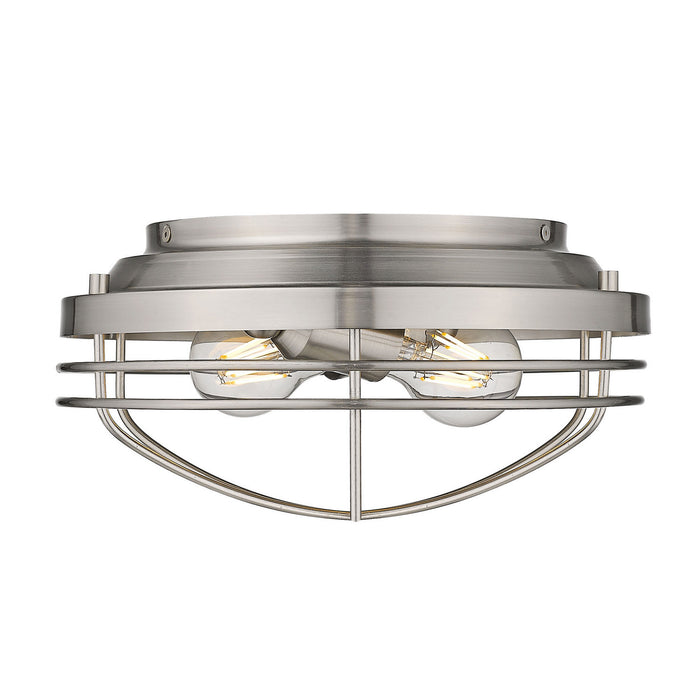 Two Light Flush Mount from the Seaport collection in Pewter finish