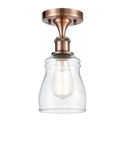 Innovations - 516-1C-AC-G392 - One Light Semi-Flush Mount - Ballston - Antique Copper