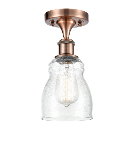 Innovations - 516-1C-AC-G394 - One Light Semi-Flush Mount - Ballston - Antique Copper