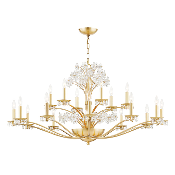 Hudson Valley - 4452-AGB - 20 Light Chandelier - Beaumont - Aged Brass