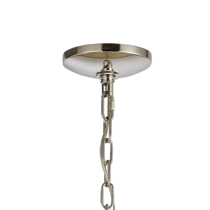 Five Light Chandelier from the Geosphere collection in Polished Nickel finish