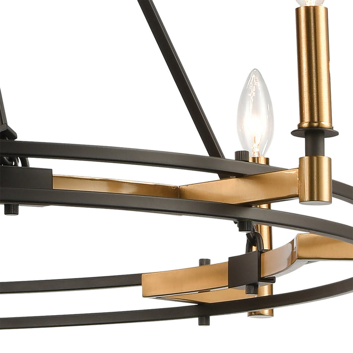 Eight Light Chandelier from the Talia collection in Oil Rubbed Bronze finish