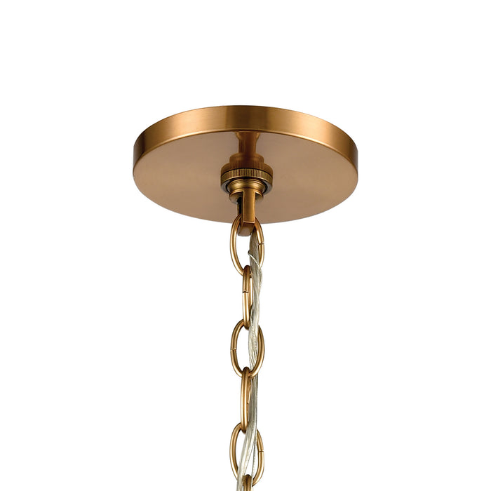 One Light Pendant from the Lola collection in Satin Brass finish