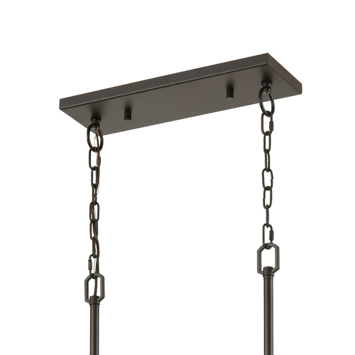 Five Light Island Pendant from the Warehouse Window collection in Oil Rubbed Bronze finish
