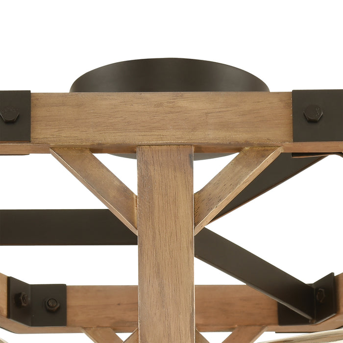 Three Light Semi Flush Mount from the Structure collection in Oil Rubbed Bronze finish