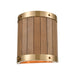ELK Home - 33370/2 - Two Light Wall Sconce - Wooden Barrel - Satin Brass, Medium Oak, Medium Oak