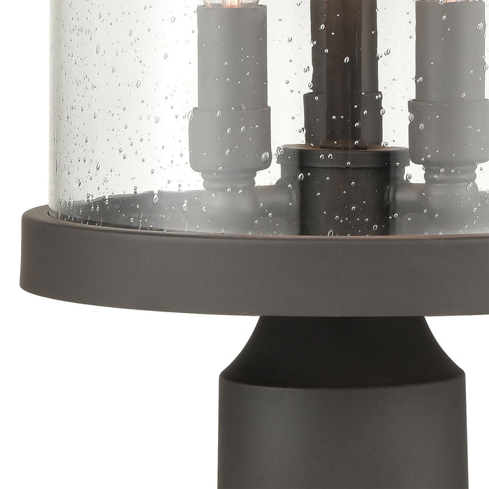 Three Light Outdoor Post Mount from the Renford collection in Architectural Bronze finish