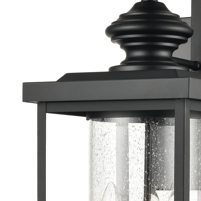 Three Light Outdoor Wall Sconce from the Minersville collection in Matte Black finish