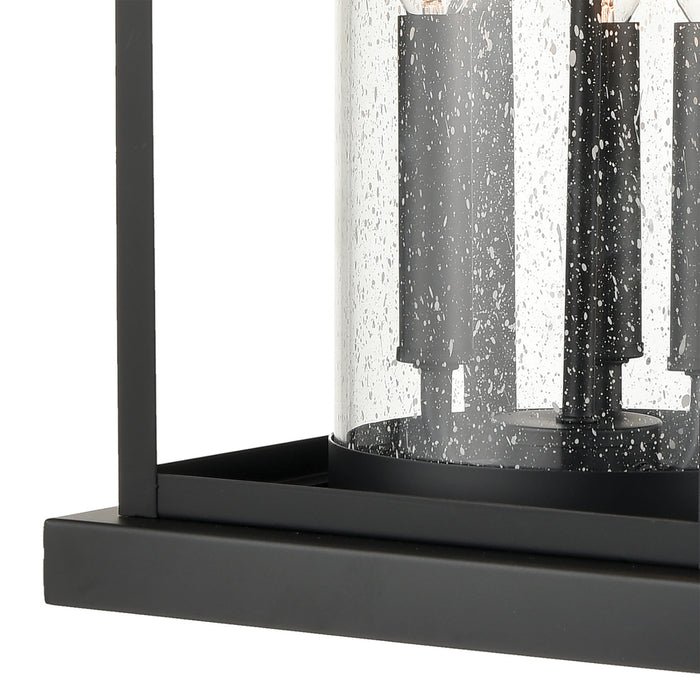 Three Light Outdoor Wall Sconce from the Minersville collection in Matte Black finish