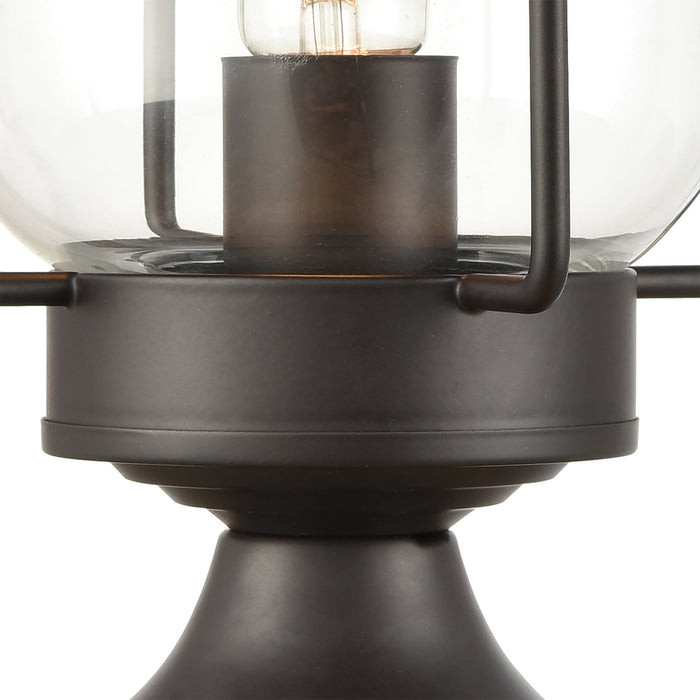 One Light Outdoor Post Mount from the Renninger collection in Oil Rubbed Bronze finish