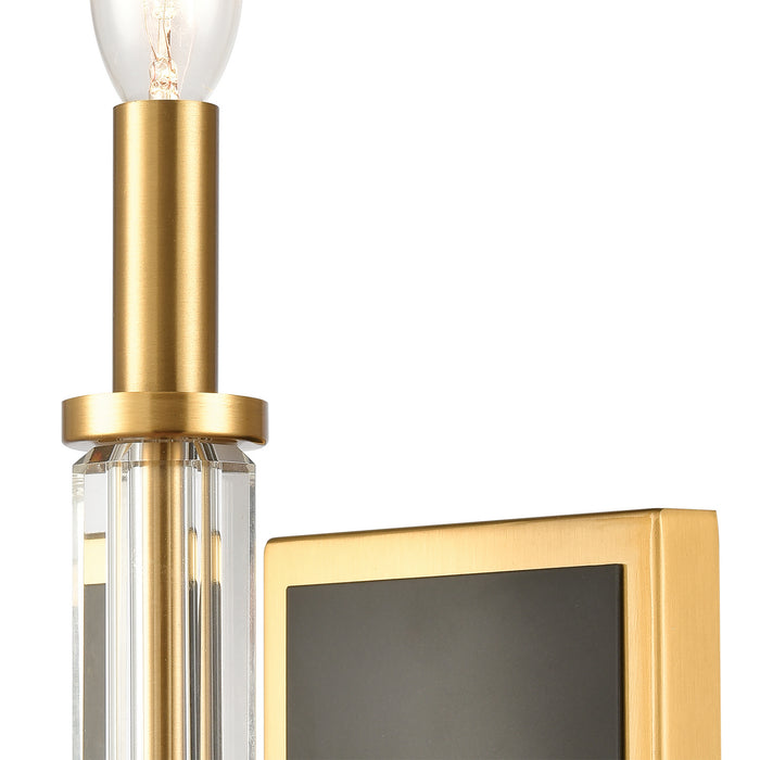 One Light Wall Sconce from the Glendon collection in Matte Black, Burnished Brass, Burnished Brass finish