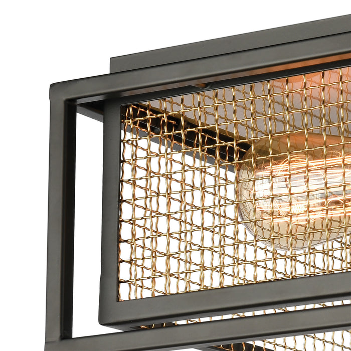 Two Light Flush Mount from the Jarvis collection in Matte Black, Burnished Brass, Burnished Brass finish