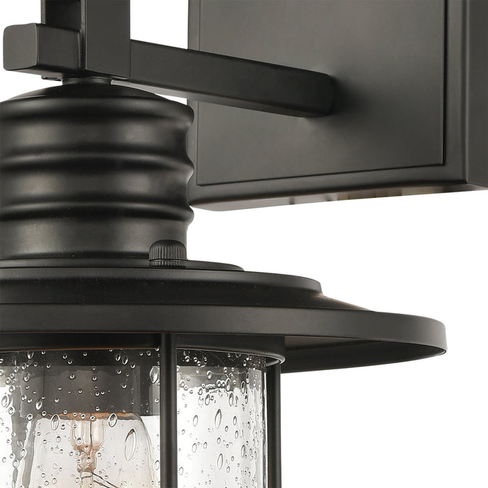 One Light Wall Sconce from the Lakeshore Drive collection in Matte Black finish