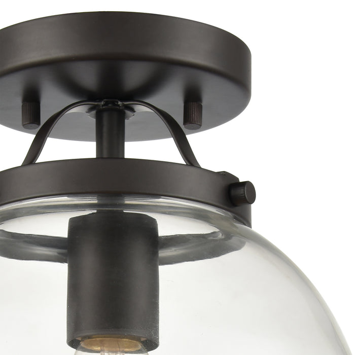 One Light Semi Flush Mount from the Bernice collection in Oil Rubbed Bronze finish