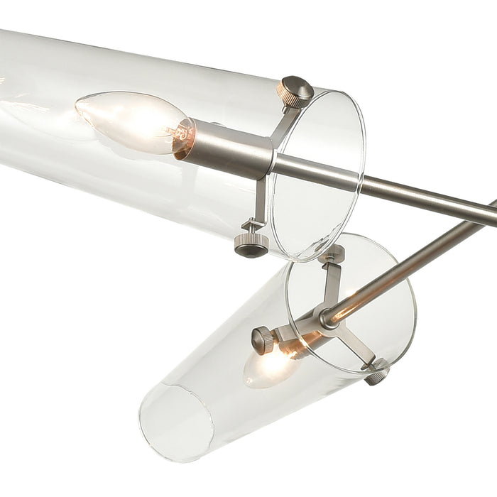 Four Light Chandelier from the Valante collection in Satin Nickel finish