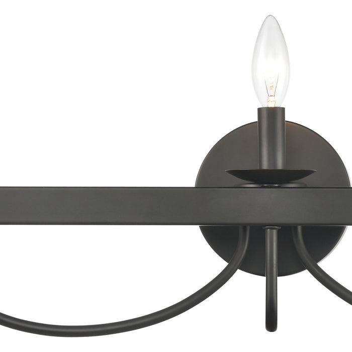 Three Light Vanity from the Williamson collection in Black finish