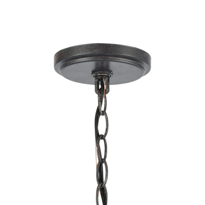 Four Light Pendant from the Daisy collection in Midnight Bronze finish