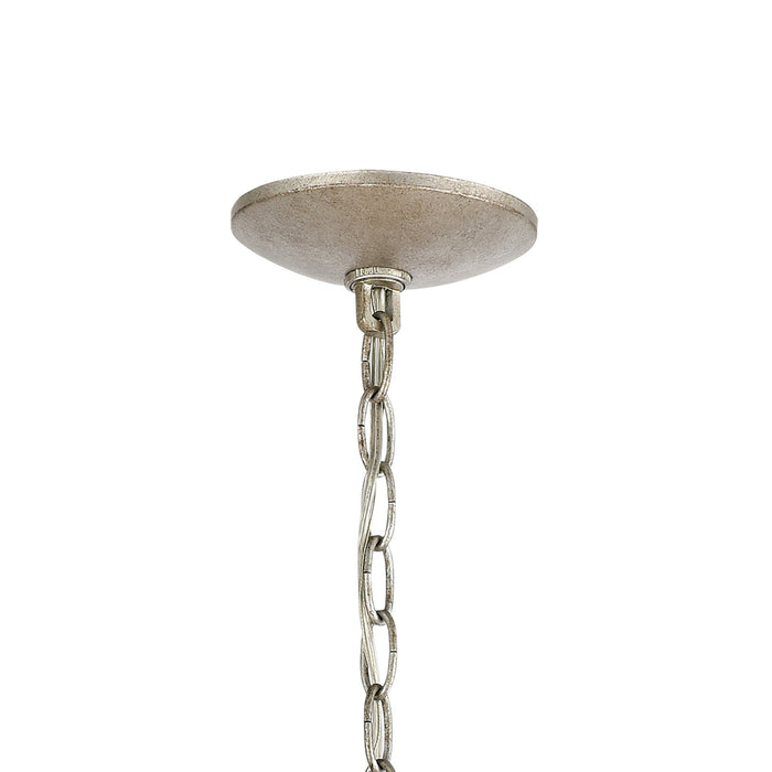 Six Light Chandelier from the Lanesboro collection in Dusted Silver finish