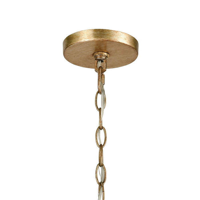 Five Light Chandelier from the Katania collection in Antique Gold finish