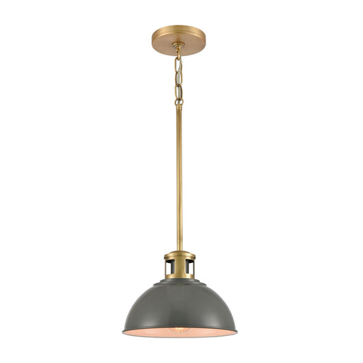 ELK Home - 89007/1 - One Light Mini Pendant - Lyndon - Gray, Brass, Brass