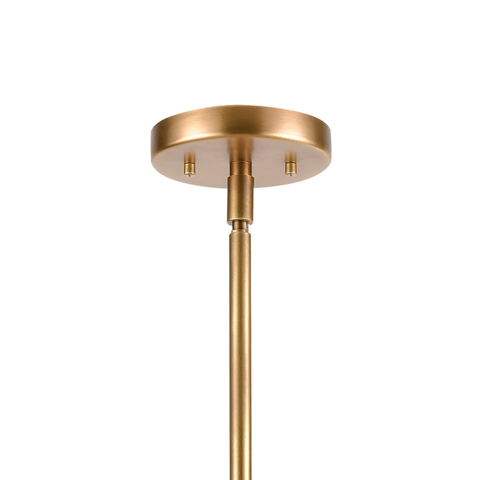 Eight Light Chandelier from the Erindale collection in Natural Brass finish