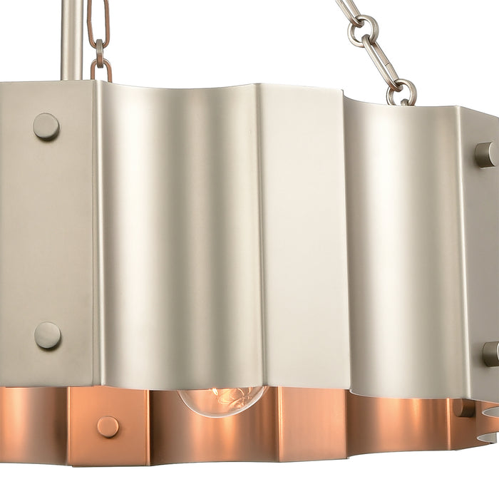 Four Light Chandelier from the Clausten collection in Matte Nickel finish