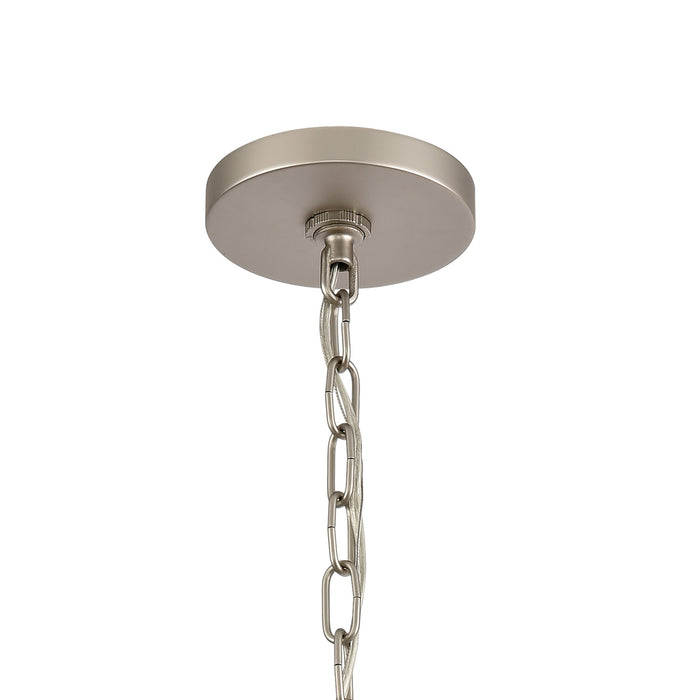 Four Light Chandelier from the Clausten collection in Matte Nickel finish