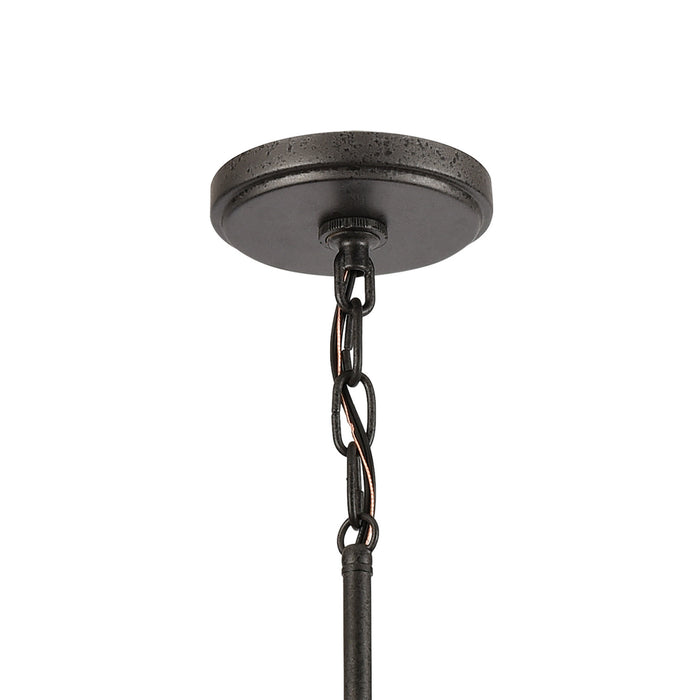 Four Light Chandelier from the Beaufort collection in Anvil Iron finish