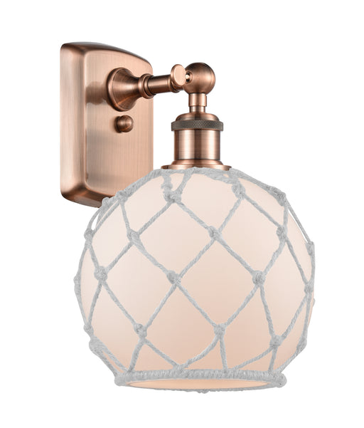 Innovations - 516-1W-AC-G121-8RW - One Light Wall Sconce - Ballston - Antique Copper
