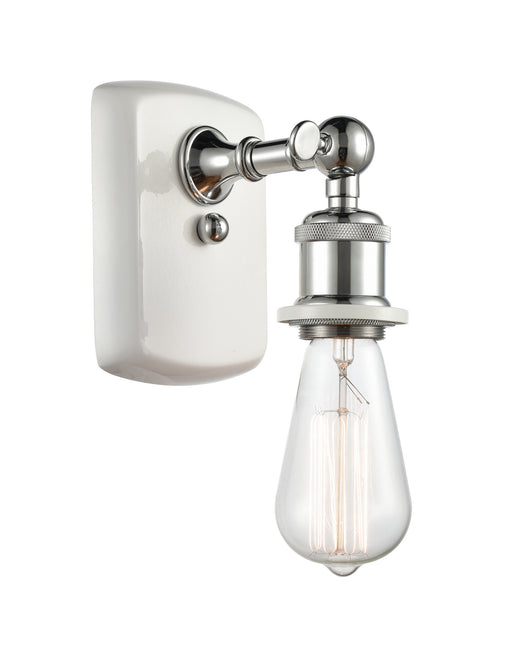 Innovations - 516-1W-WPC - One Light Wall Sconce - Ballston - White and Polished Chrome