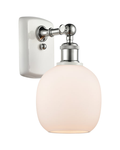 Innovations - 516-1W-WPC-G101 - One Light Wall Sconce - Ballston - White and Polished Chrome