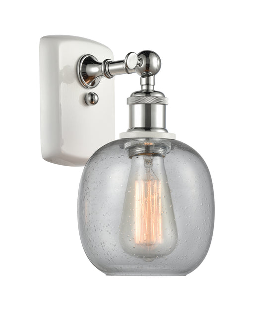 Innovations - 516-1W-WPC-G104 - One Light Wall Sconce - Ballston - White and Polished Chrome