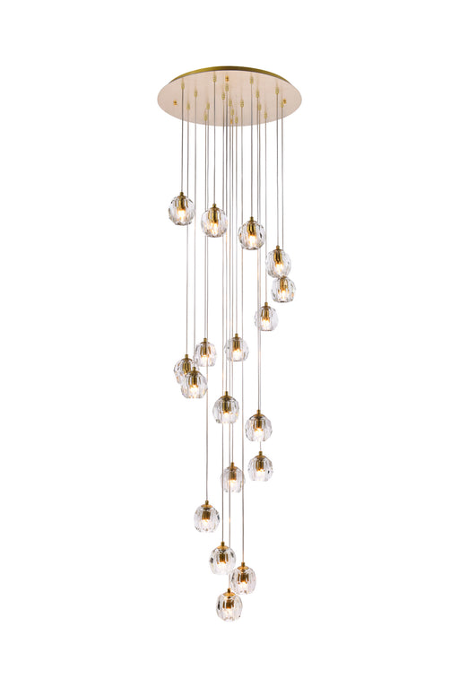 Elegant Lighting - 3505D20G - 18 Light Pendant - Eren - Gold
