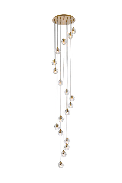 Elegant Lighting - 3505G15G - 18 Light Pendant - Eren - Gold